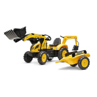 Детский трактор на педалях Falk 2086Y Komatsu yellow